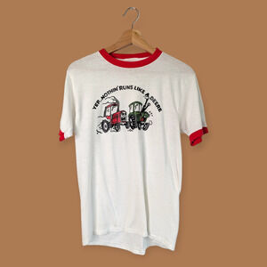 Vintage International Harvester vs John Deere Tractor Ringer T-Shirt